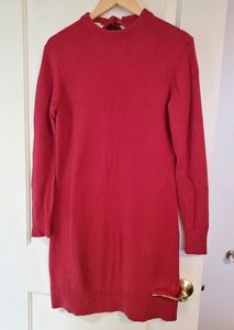 Michael Kors Fitted Red Sweater Dress